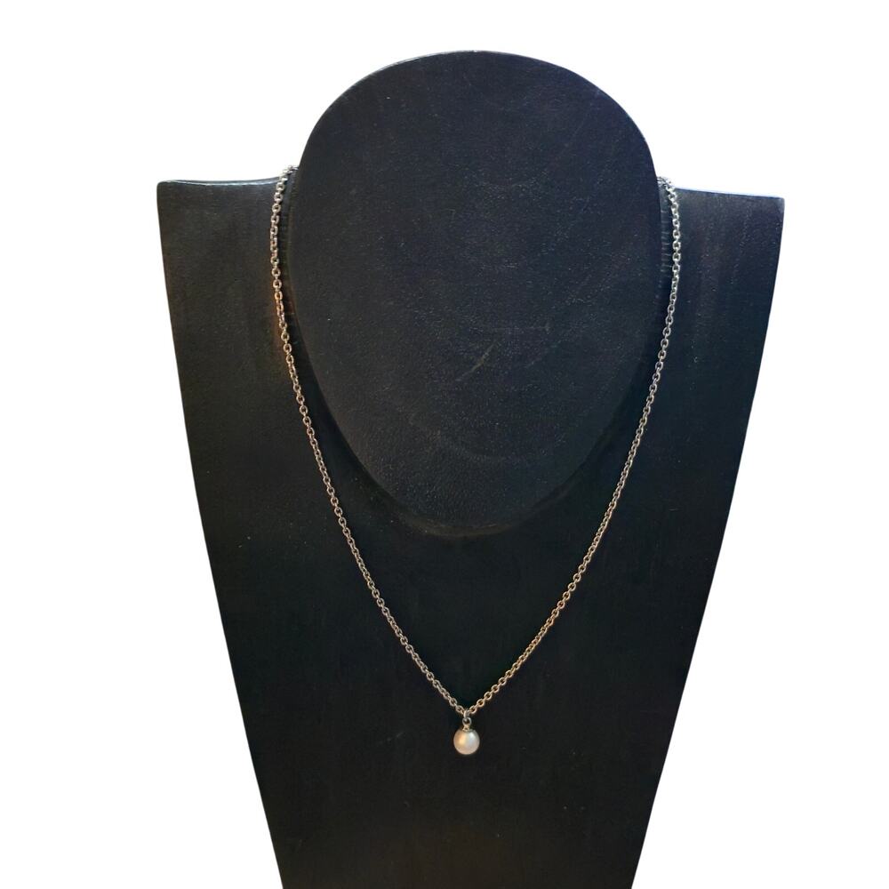 Vantel Pearls White Single Pearl Necklace